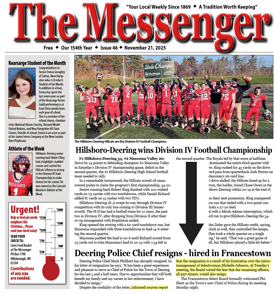 GraniteQuill's Messinger November 21, 2025 Page 1